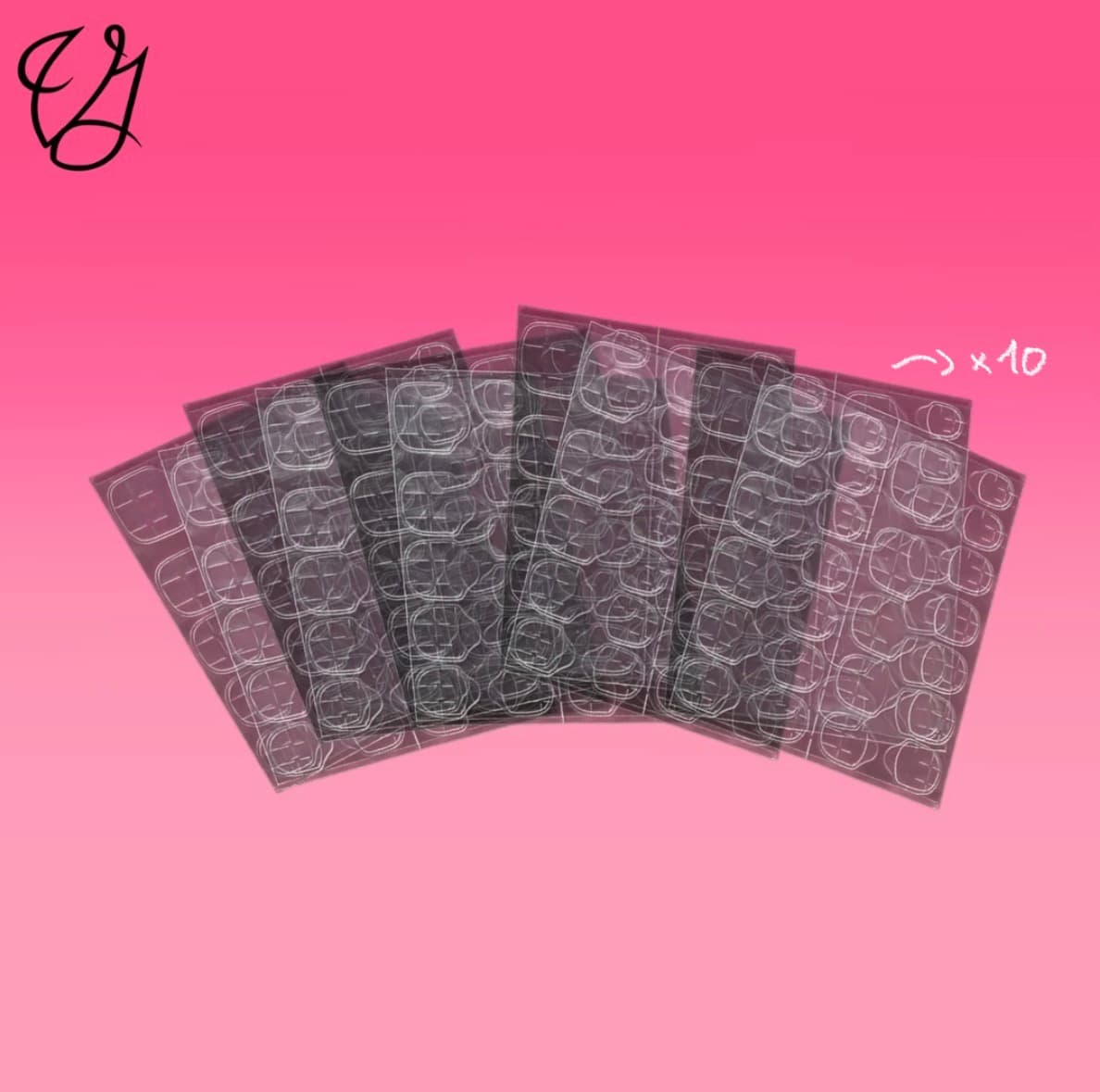 Gel Pads - Pads Adhésifs Gel pour Faux Ongles Press-On x10
